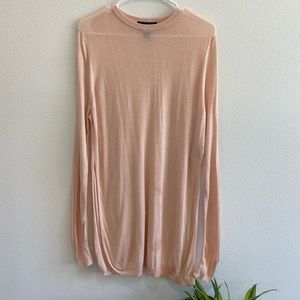 Long sleeve pink sweater